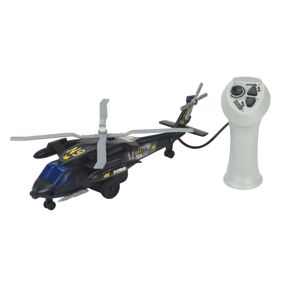 Air Forces Elicopter de lupta cu telecomanda cu fir N9 Negru