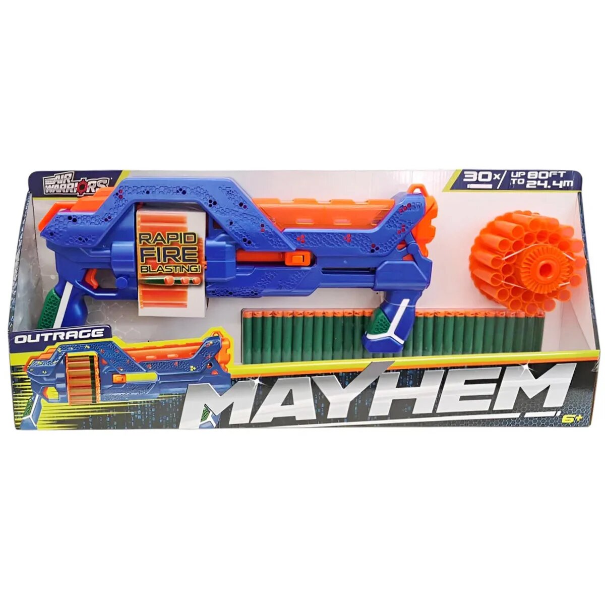 Air Warriors Arma de jucarie Mayhem Outrage 30 sageti din burete