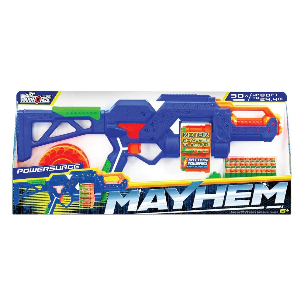 Air Warriors Arma de jucarie Mayhem Powersurge 30 sageti din burete