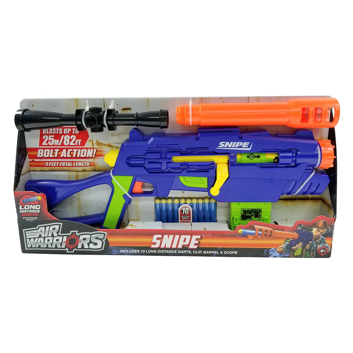 Air Warriors Arma de jucarie Snipe 10 sageti din burete