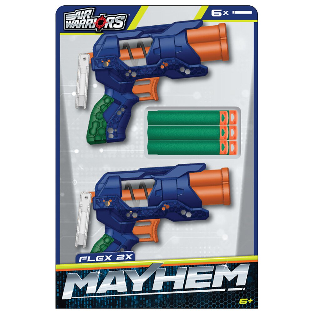 Air Warriors Set 2 arme de jucarie Mayhem Ruin 6 sageti din burete
