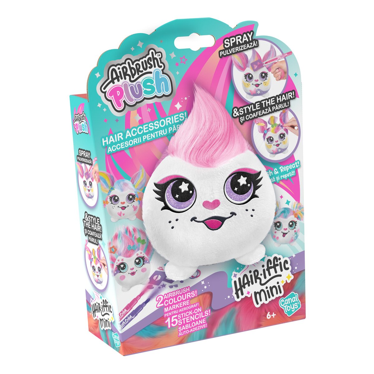 Airbrush Plush Jucarie de plus de colorat Mini Hair-iffic