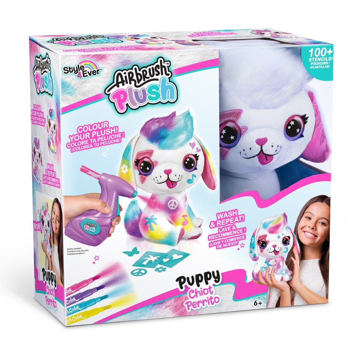 Airbrush Plush Jucarie de plus de colorat Puppy