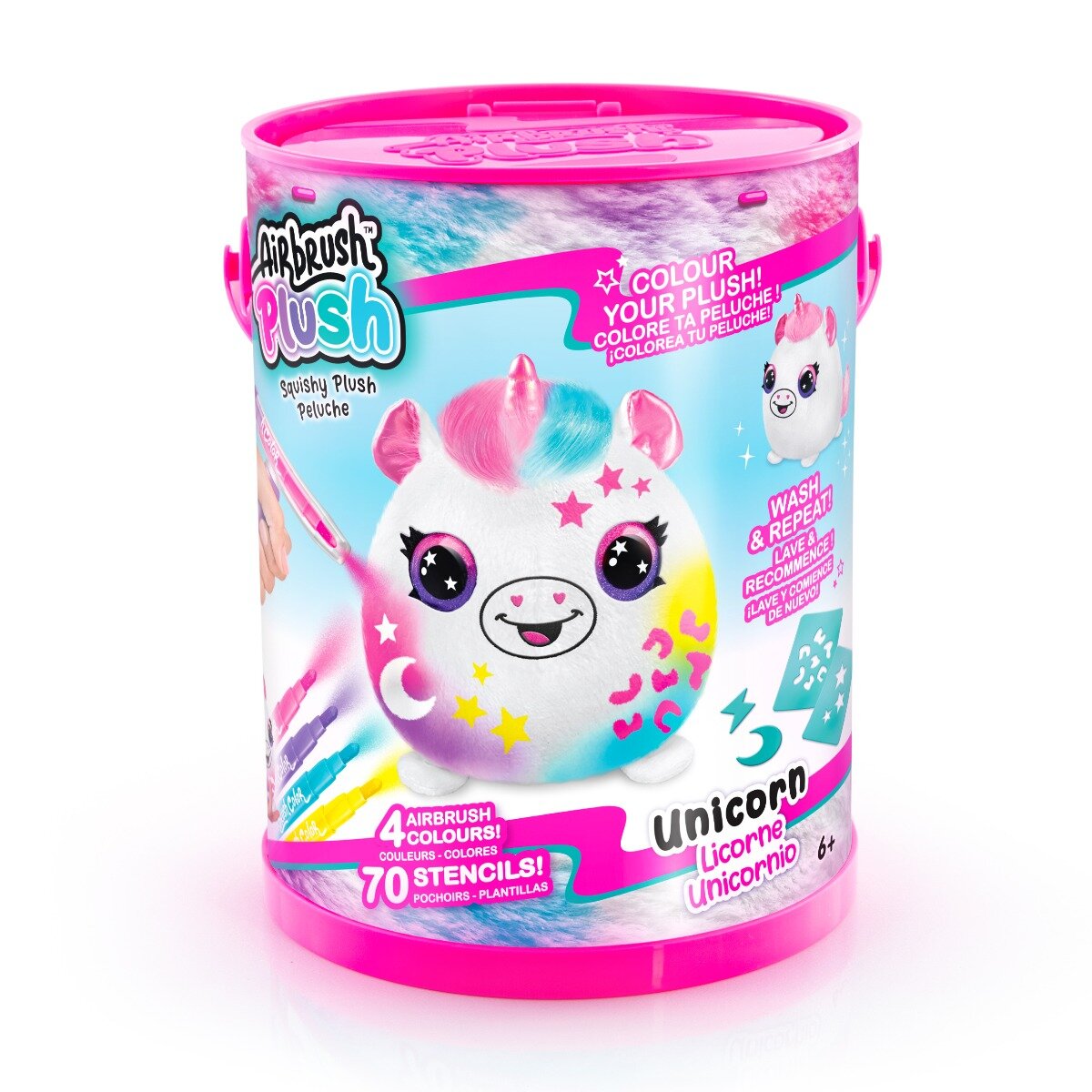 Airbrush Plush Jucarie de plus de colorat Squishy Plush Unicorn