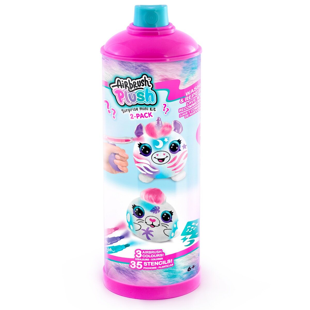 Airbrush Plush Set 2 mini jucarii de plus surpriza Mini Mystery