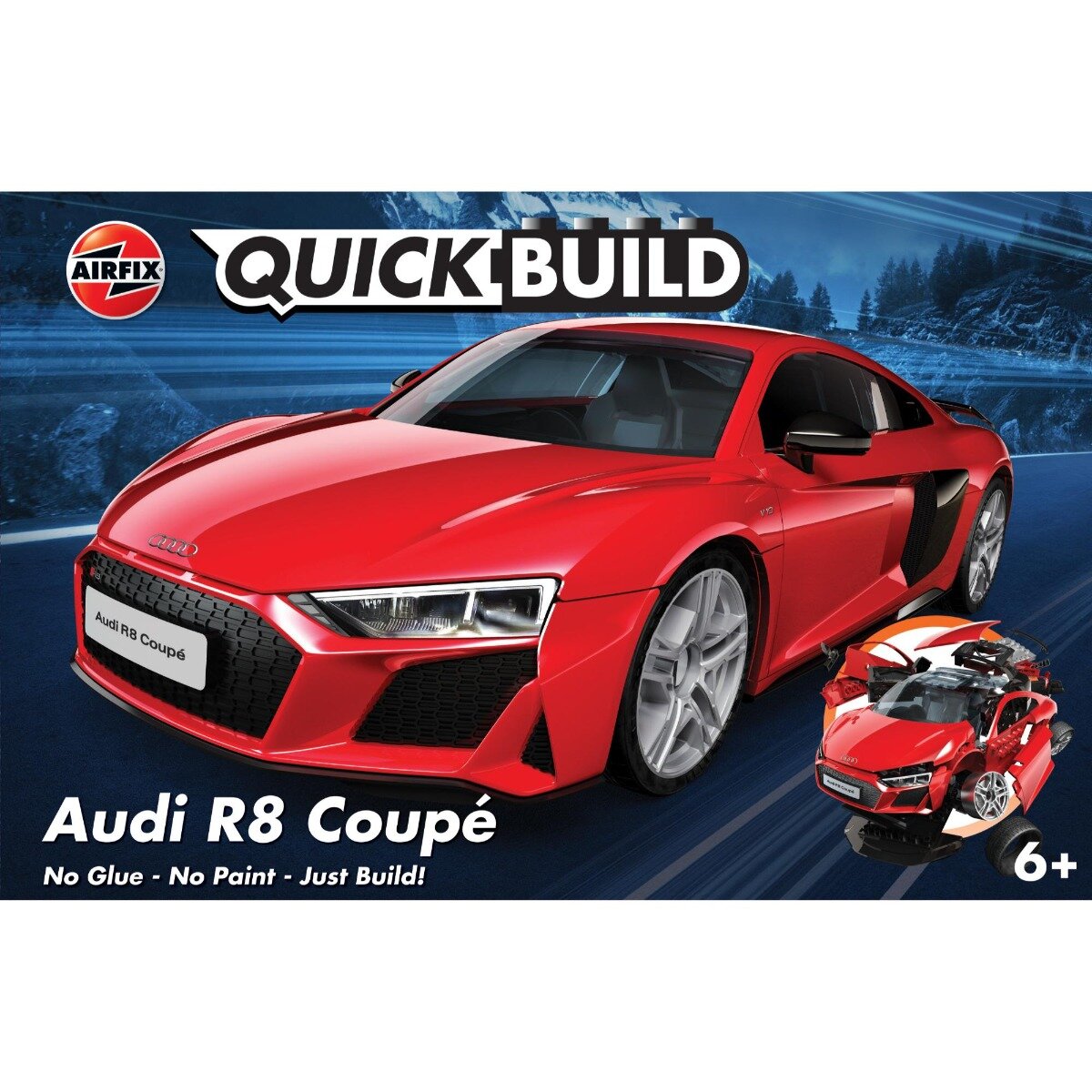 Airfix Set de constructie Quickbuild Audi R8 Coupe 45 piese