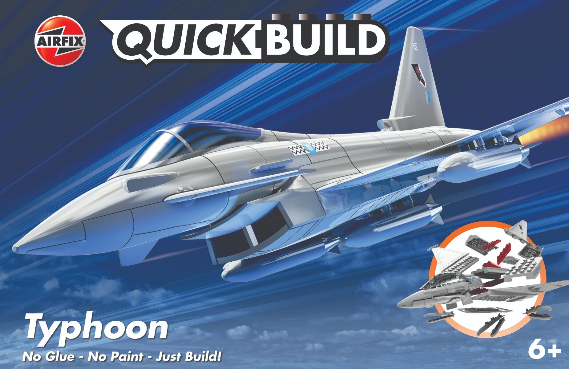 Airfix Set de constructie Quickbuild Eurofighter Typhoon 27 piese