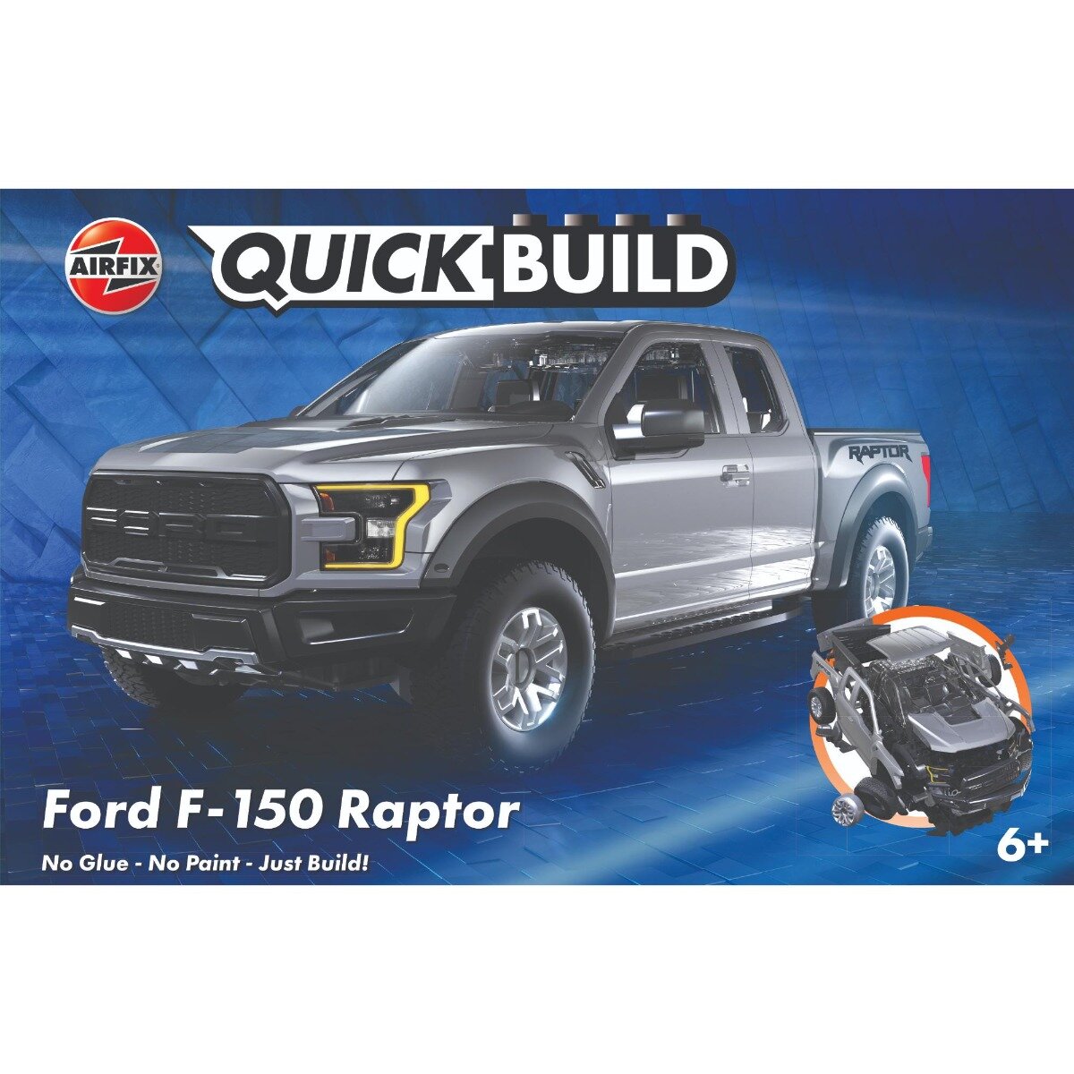 Airfix Set de constructie Quickbuild Ford F-150 Raptor Grey 43 piese