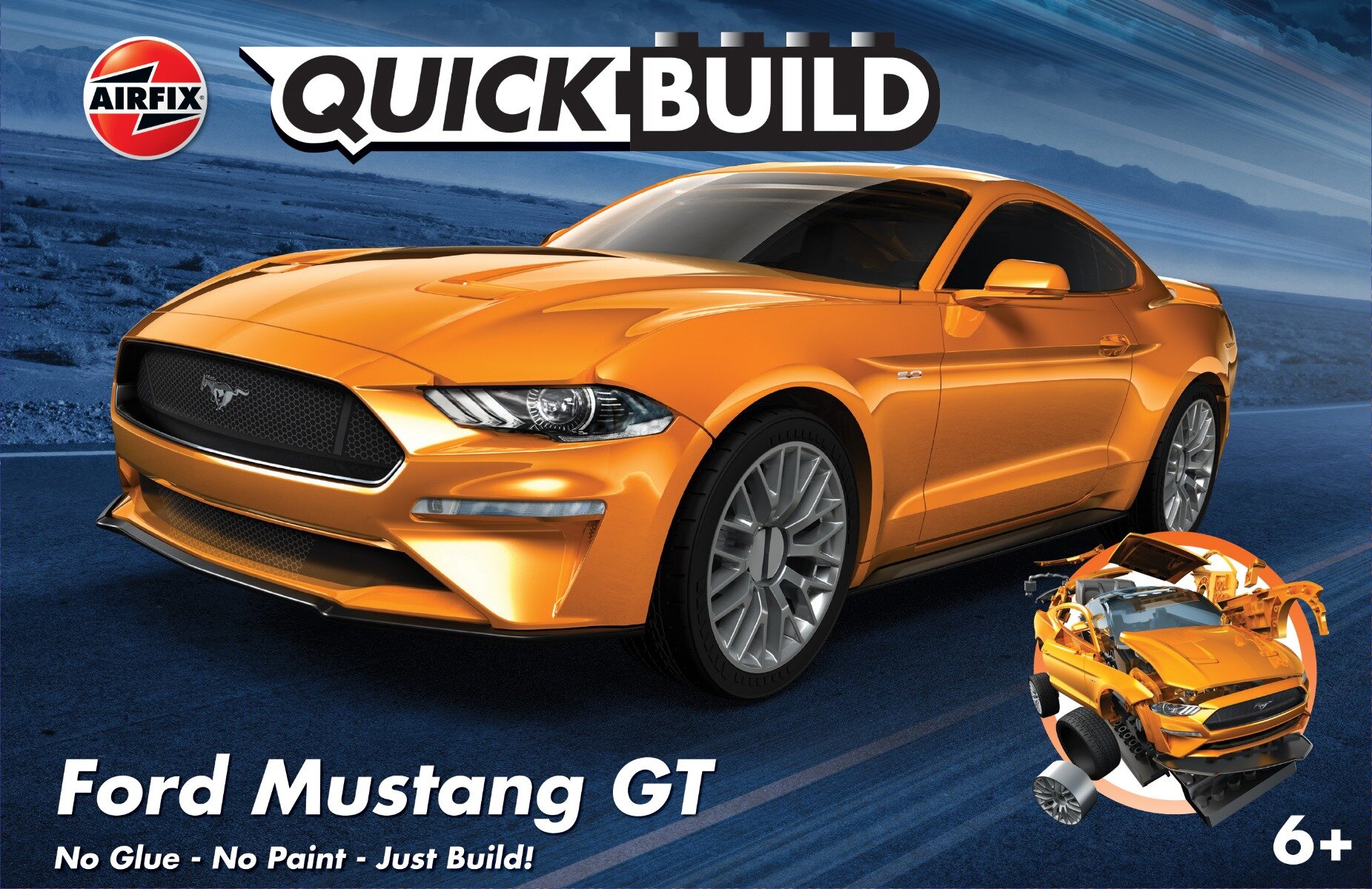 Airfix Set de constructie Quickbuild Ford Mustang Gt 46 piese
