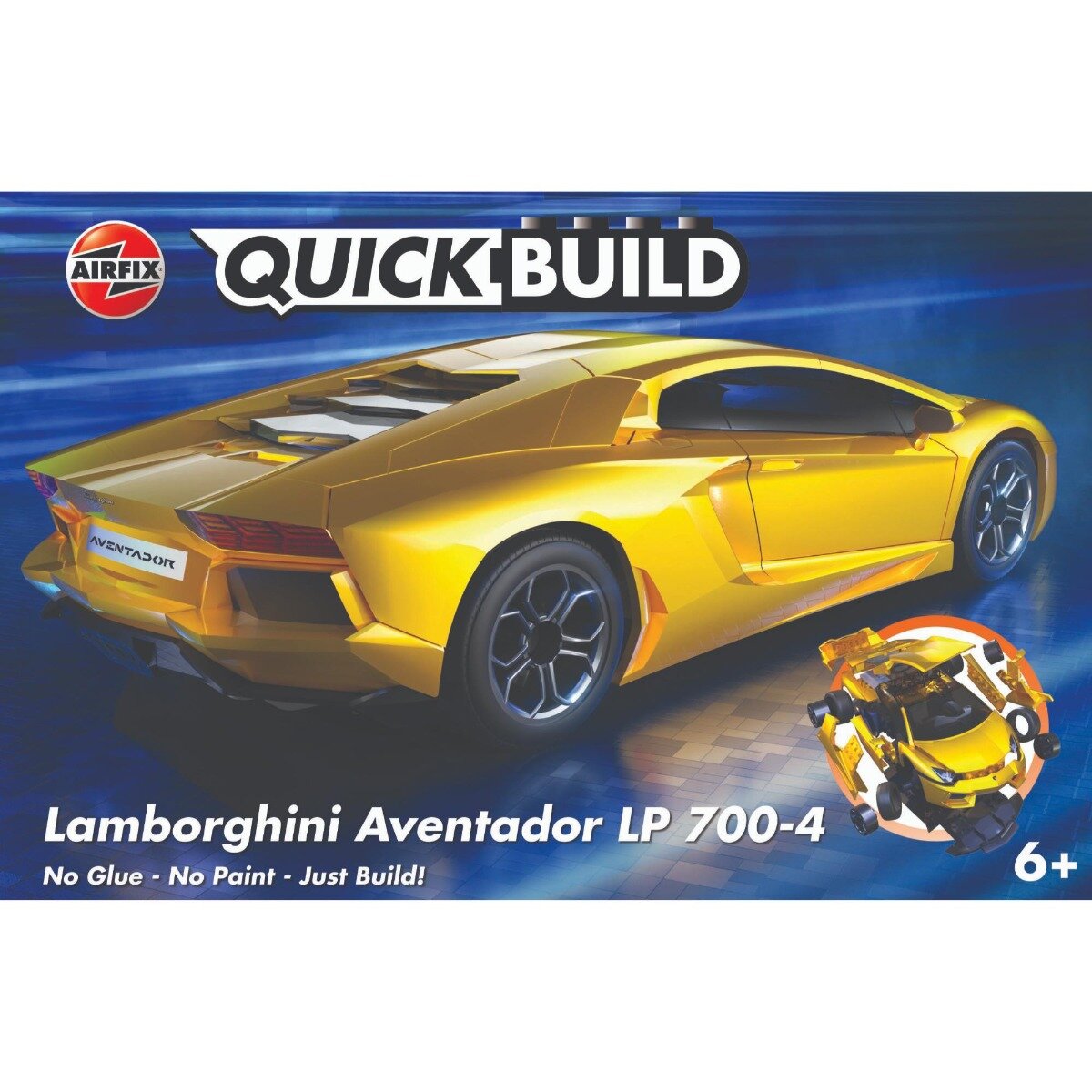 Airfix Set de constructie Quickbuild Lamborghini Aventador Yellow 33 piese
