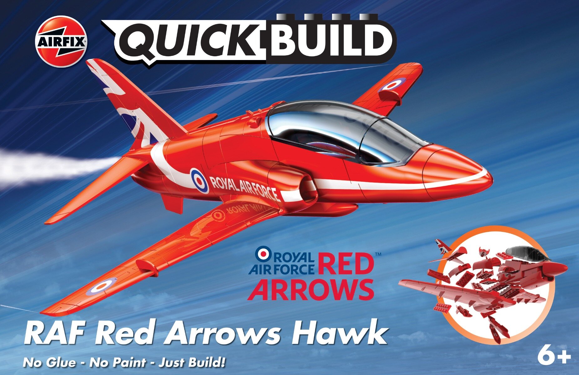 Airfix Set de constructie Quickbuild Red Arrows Hawk 31 piese