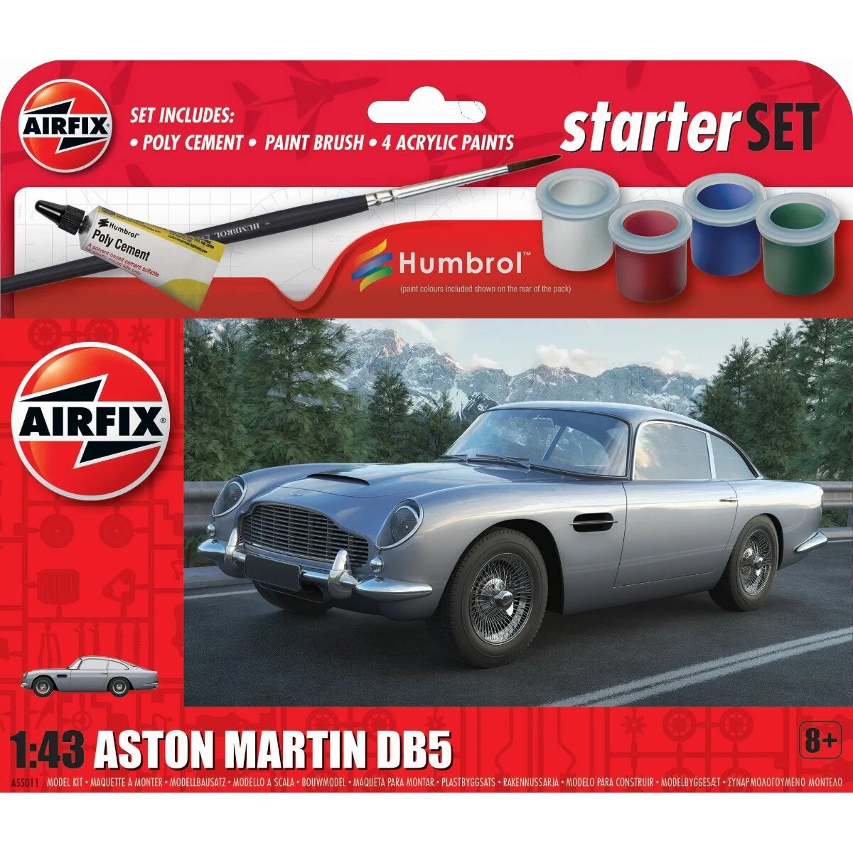Airfix Set de constructie Starter Set Aston Martin Db5 29 piese
