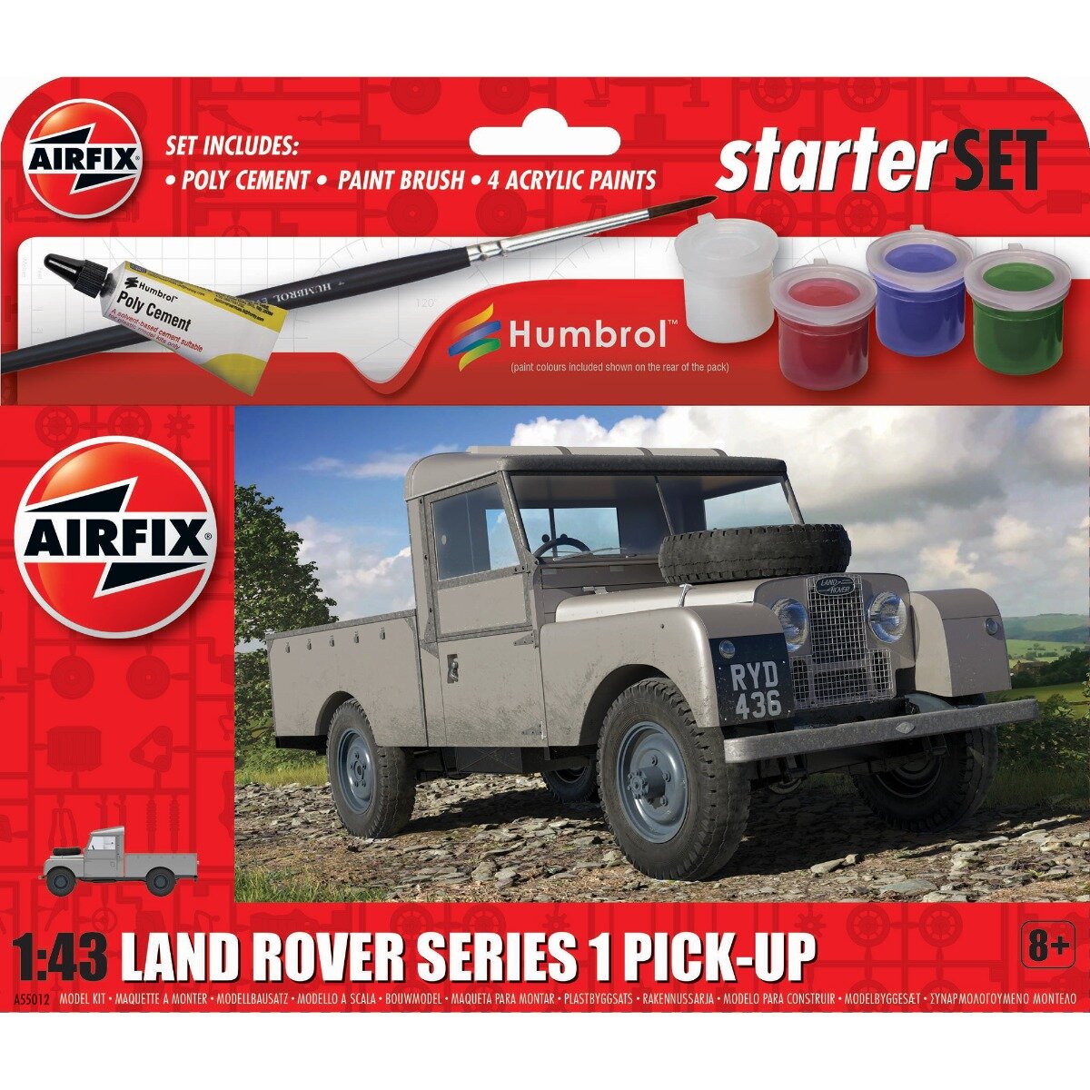 Airfix Set de constructie Starter Set Land Rover Series 1 39 piese