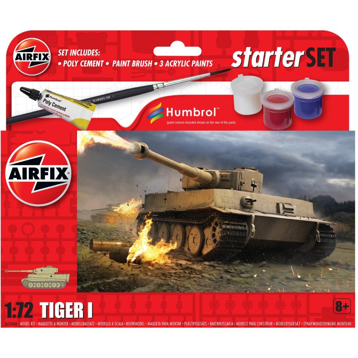 Airfix Set de constructie Starter Set Tiger 1 39 piese