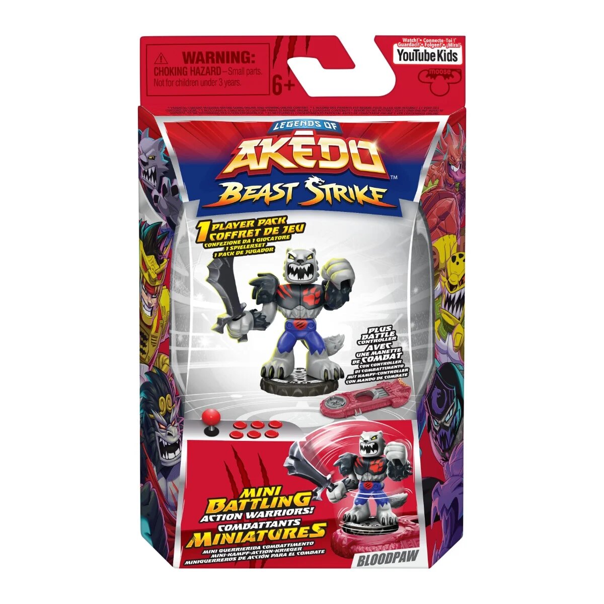 Akedo Figurina cu accesorii Beast Strike Bloodpaw S5