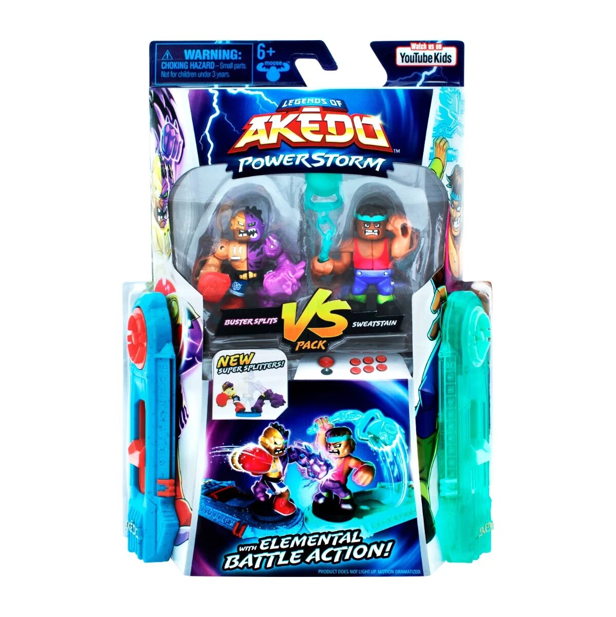 Akedo Set 2 figurine Power Storm Buster Splits Vs Sweatstain S4