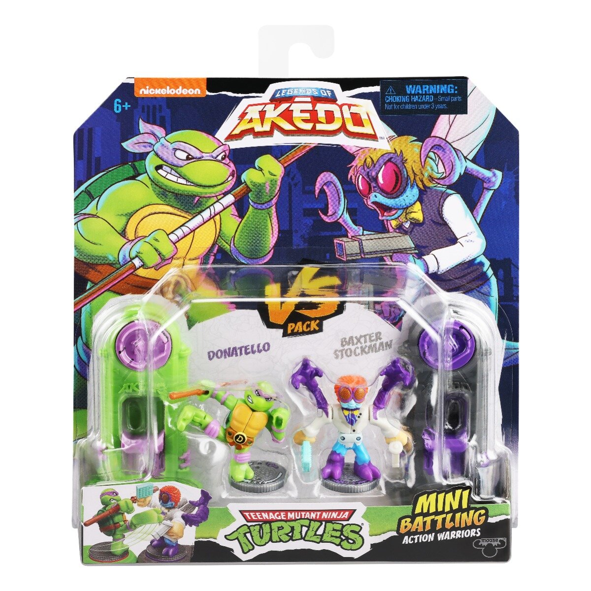 Akedo Set 2 figurine Testoasele Ninja Donatello Vs Baxter Stockman S1