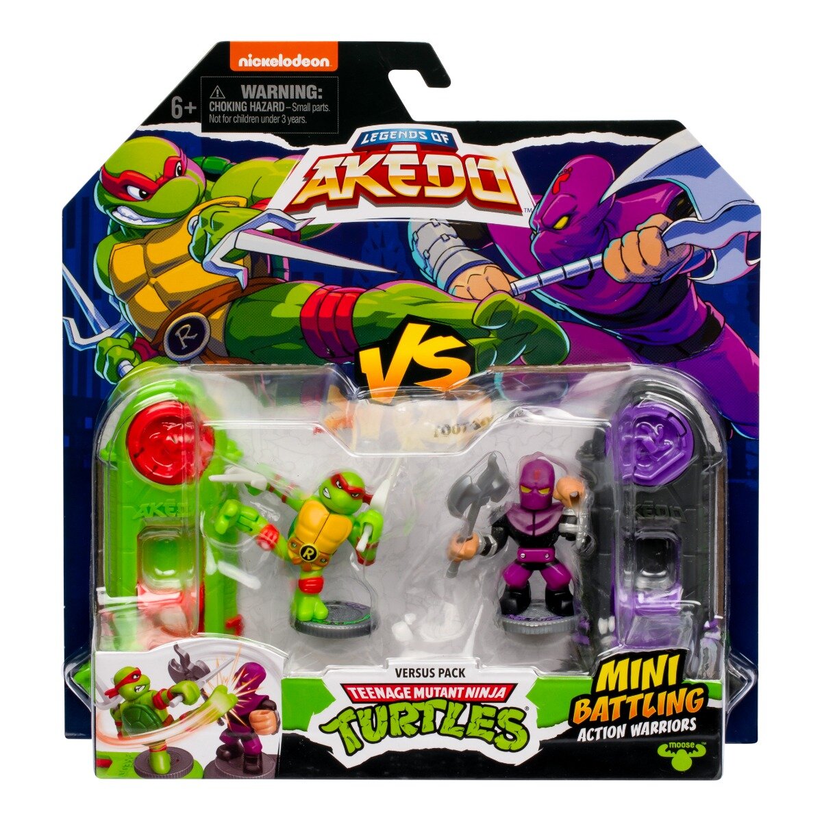 Akedo Set 2 figurine Testoasele Ninja Raph Vs Foot Soldier S3