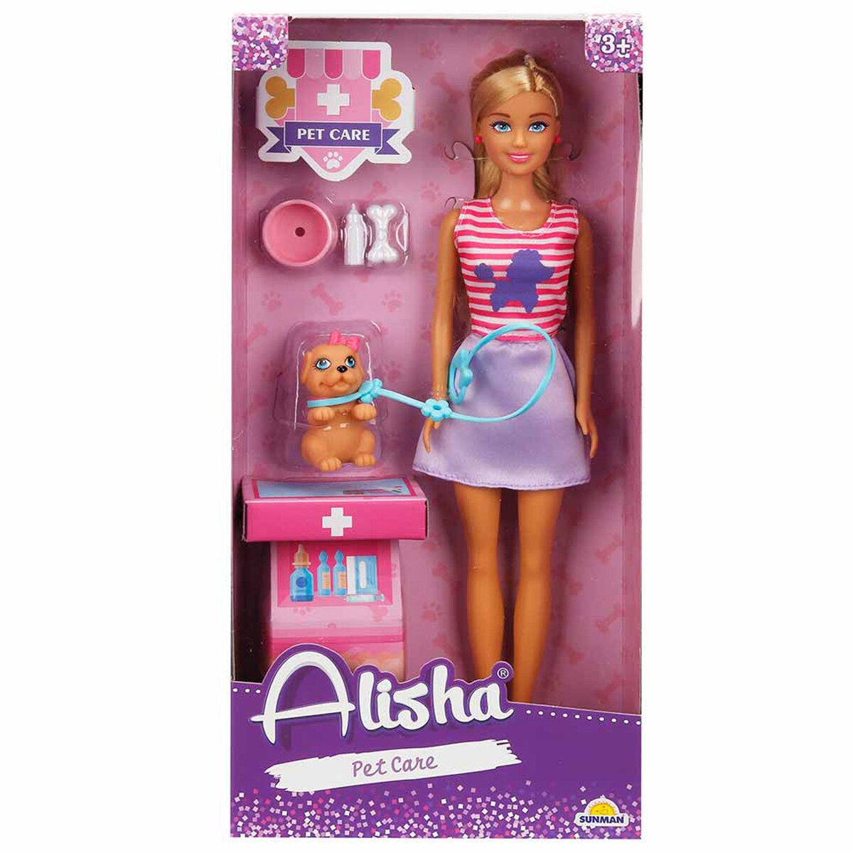 Alisha Papusa Doctor veterinar cu accesorii Mov