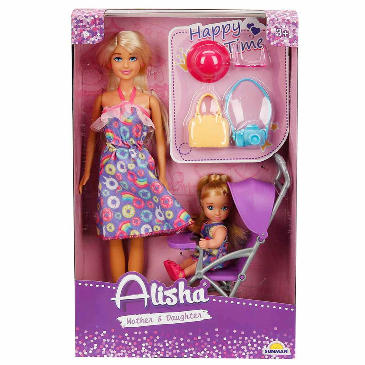 Alisha Set de joaca papusa Mama si fiica in excursie