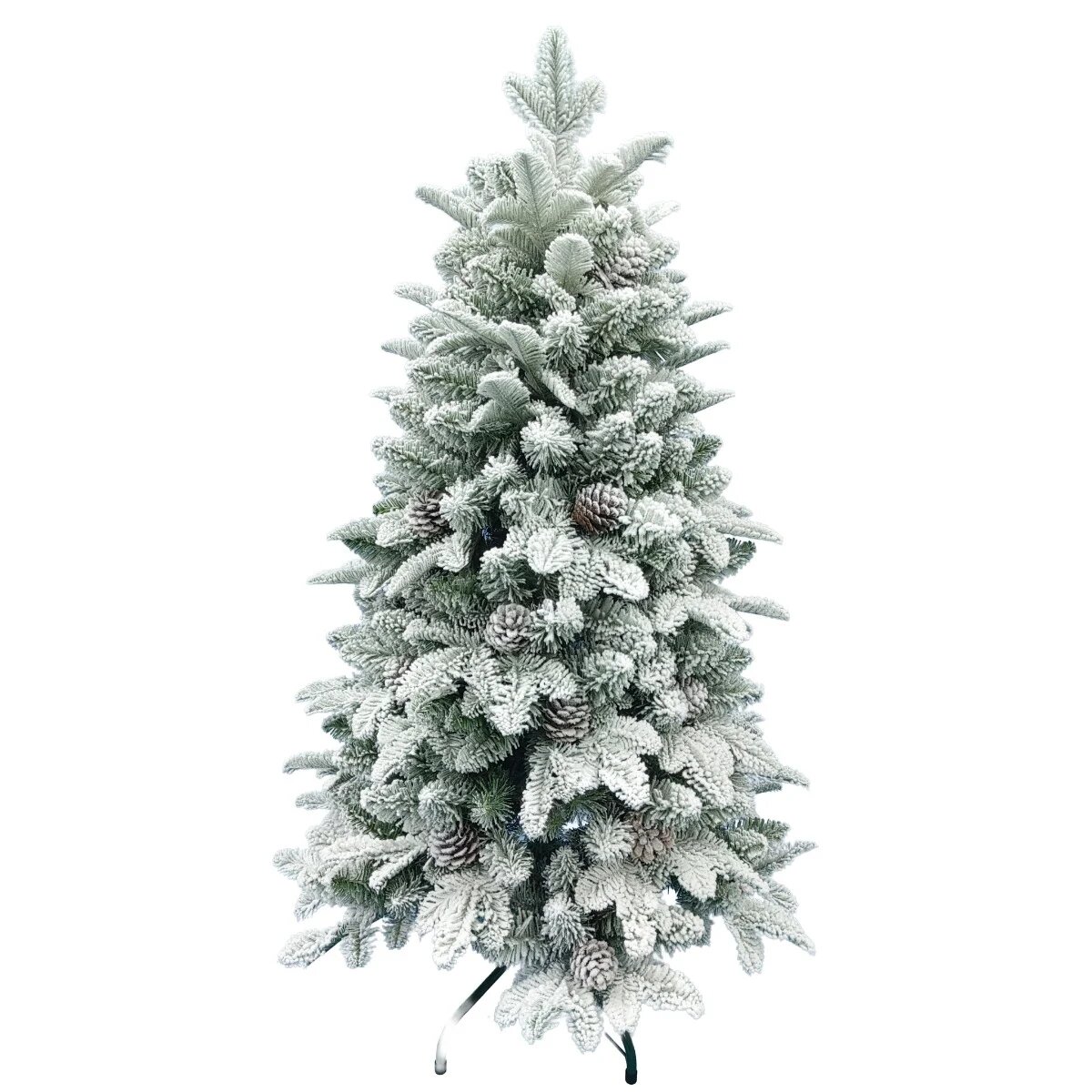Alska Brad artificial cu zapada si conuri 120 cm