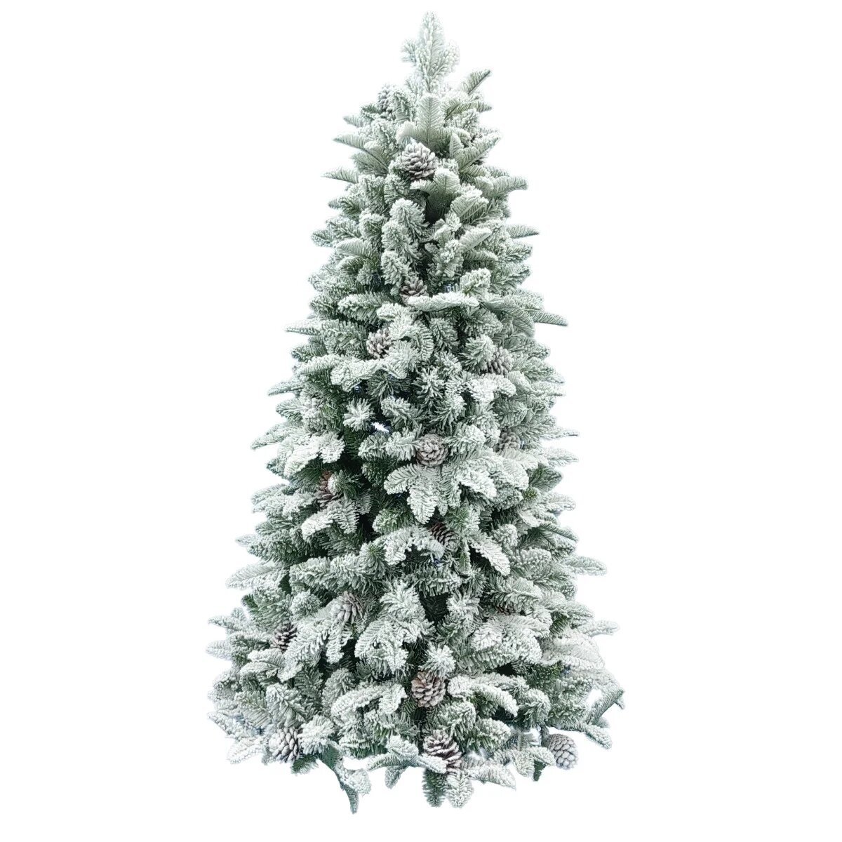 Alska Brad artificial cu zapada si conuri 150 cm