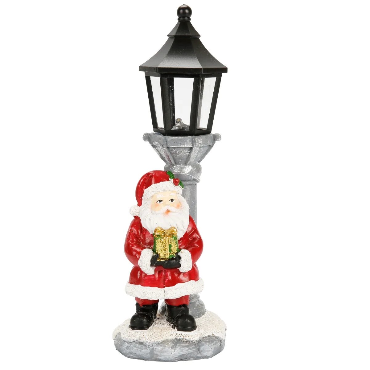 Alska Figurina decorativa Mos Craciun cu felinar