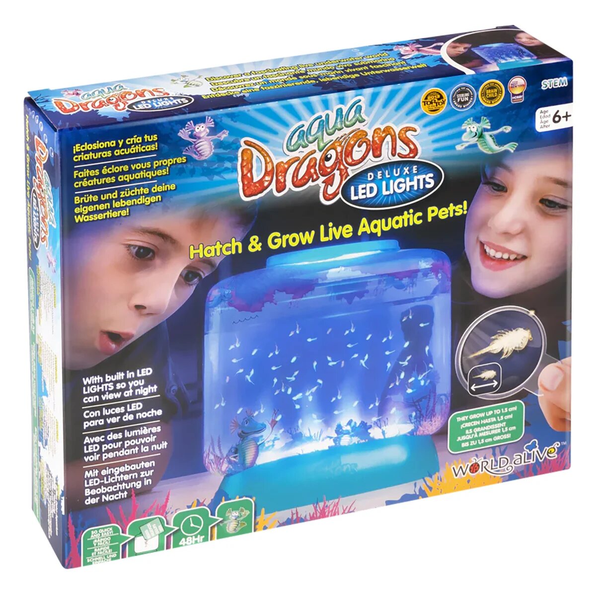 Aqua Dragons Set de joaca educativ Stem Habitat Lumea Subacvatica Acvariu Delux cu Led-uri