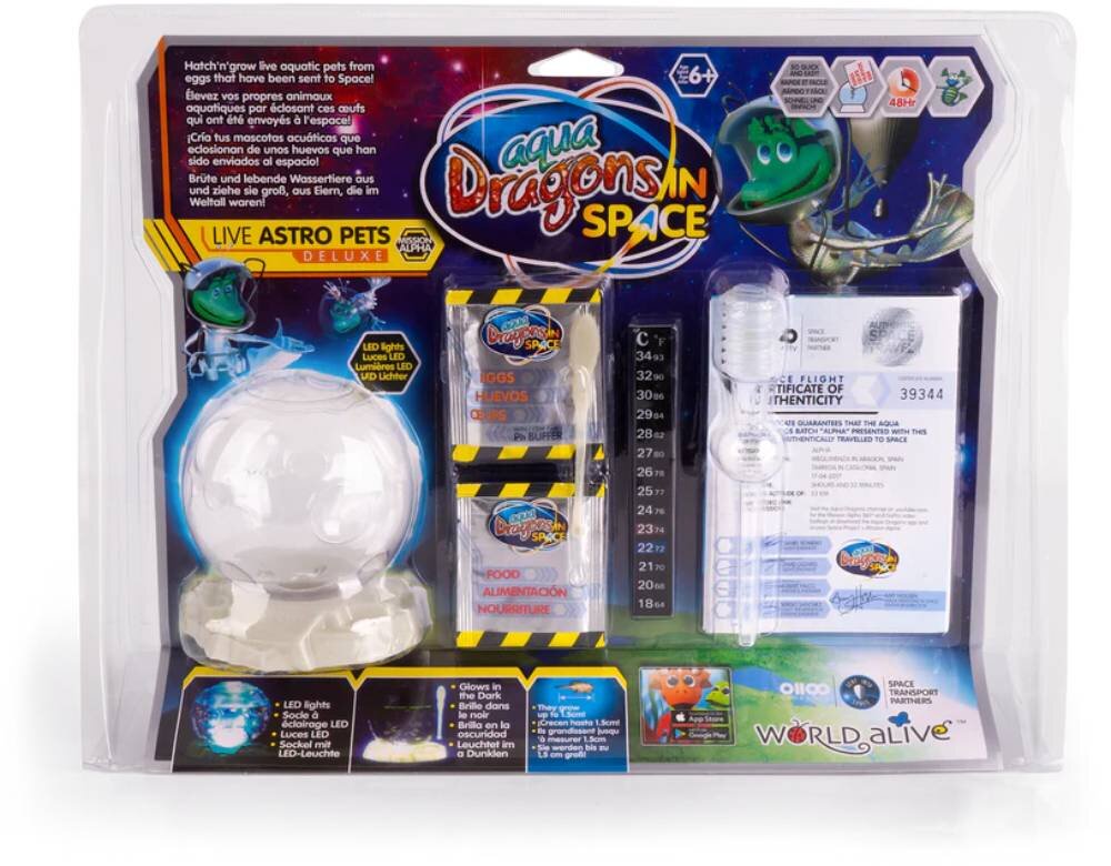 Aqua Dragons Set de joaca Stem Habitat lumea subacvatica Acvariu asteroid deluxe cu led-uri