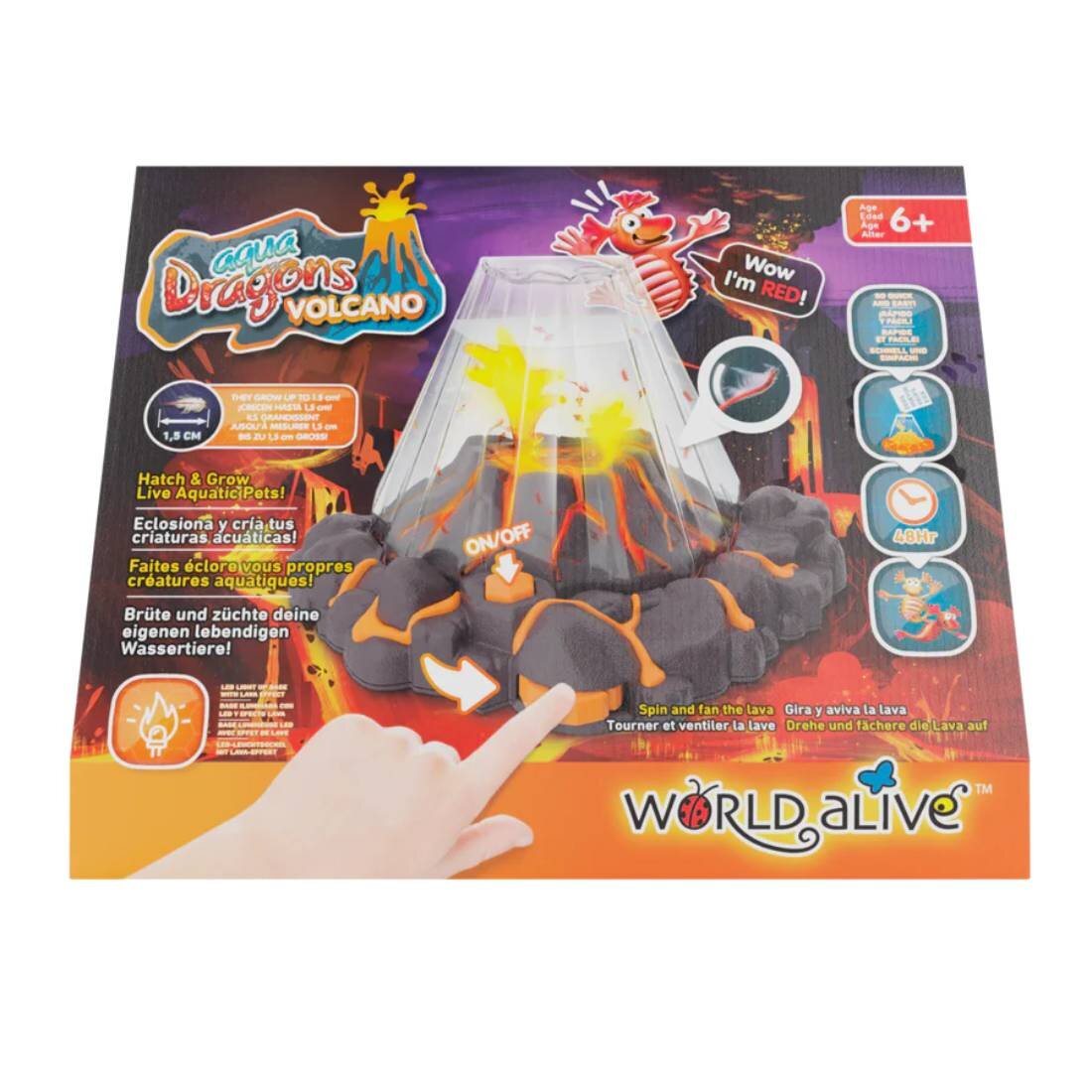 Aqua Dragons Set de joaca Stem Habitat Vulcan cu lava acvariu cu led si rosii