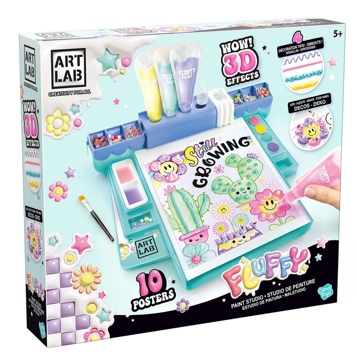 Art Studio Set creativ de pictura Art Lab Fluffy Paint Studio