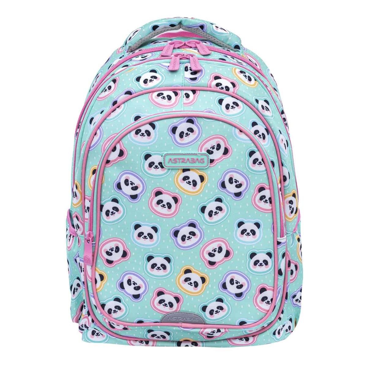AstraBag Ghiozdan cu 3 compartimente Panda