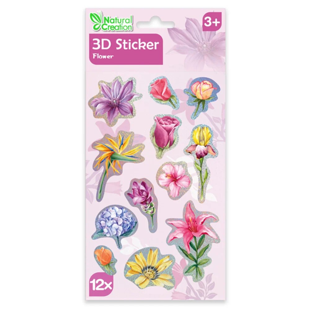 Avenir Abtibilduri 3D Natural Creation Flori 12 bucati