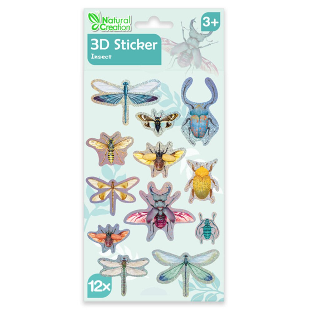 Avenir Abtibilduri 3D Natural Creation Insecte12 bucati