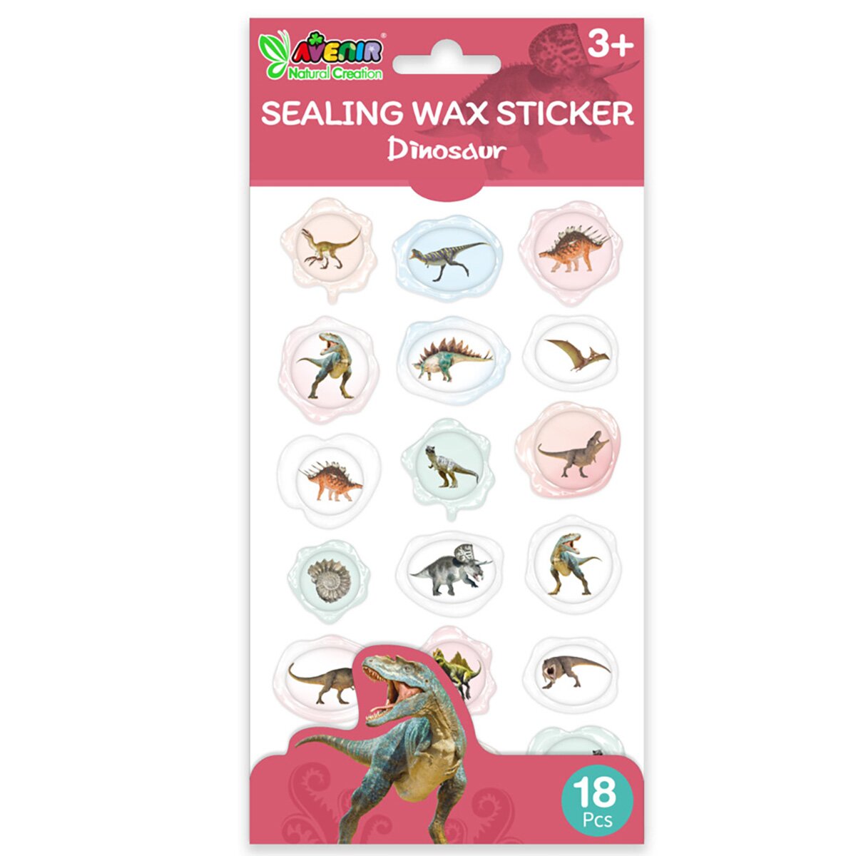 Avenir Abtibilduri imitatie sigiliu Natural Creation Dinozauri 18 bucati
