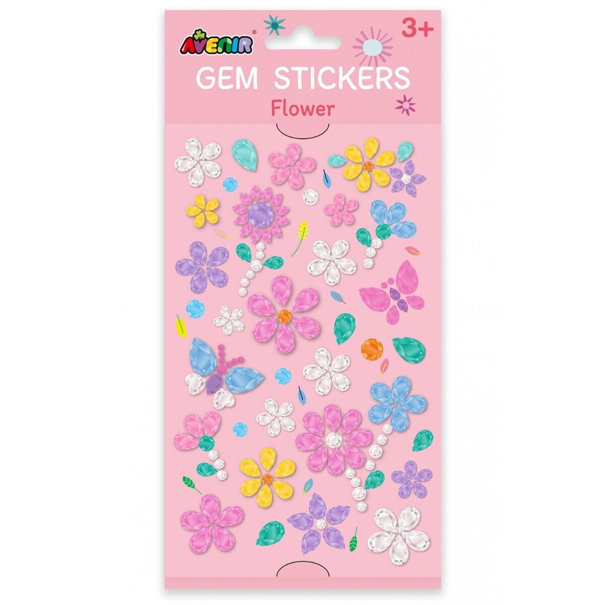 Avenir Set abtibilduri Gem Stickers Flowers