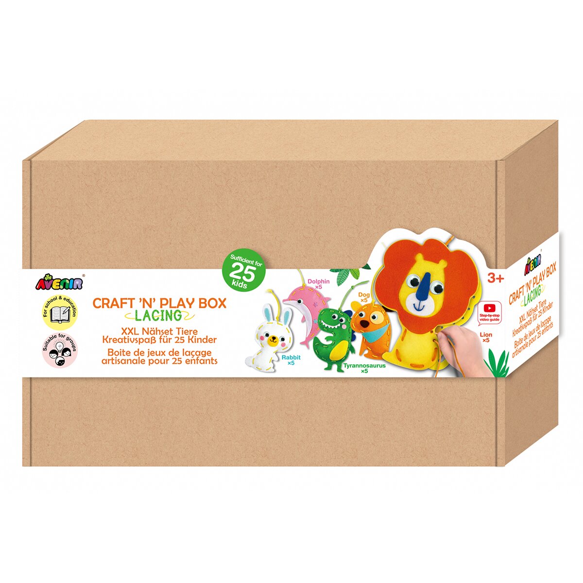 Avenir Set creativ XXL de cusut cu tehnica siretului Craft N Play Box