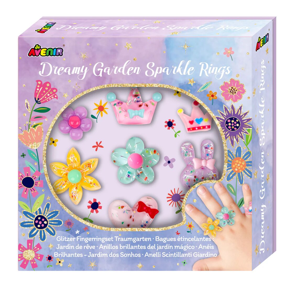 Avenir Set inele stralucitoare Fancy Me Dreamy Garden Sparkle