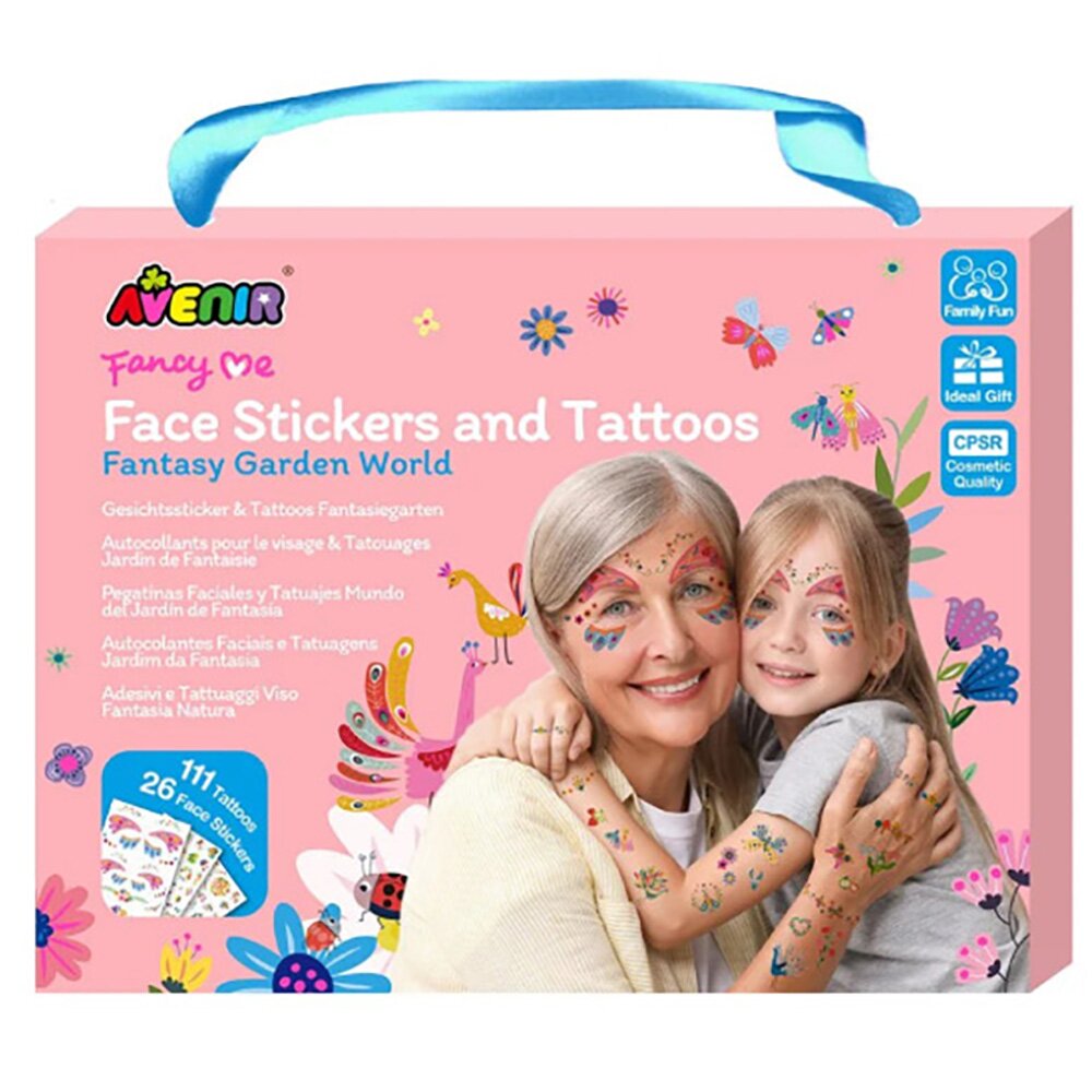 Avenir Set stickere si tatuaje pentru fata Gradina Fantastica
