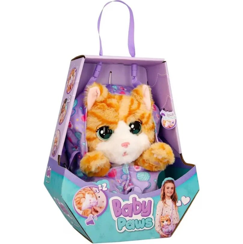 Baby Paws Jucarie de plus interactiva Pisica 20 cm