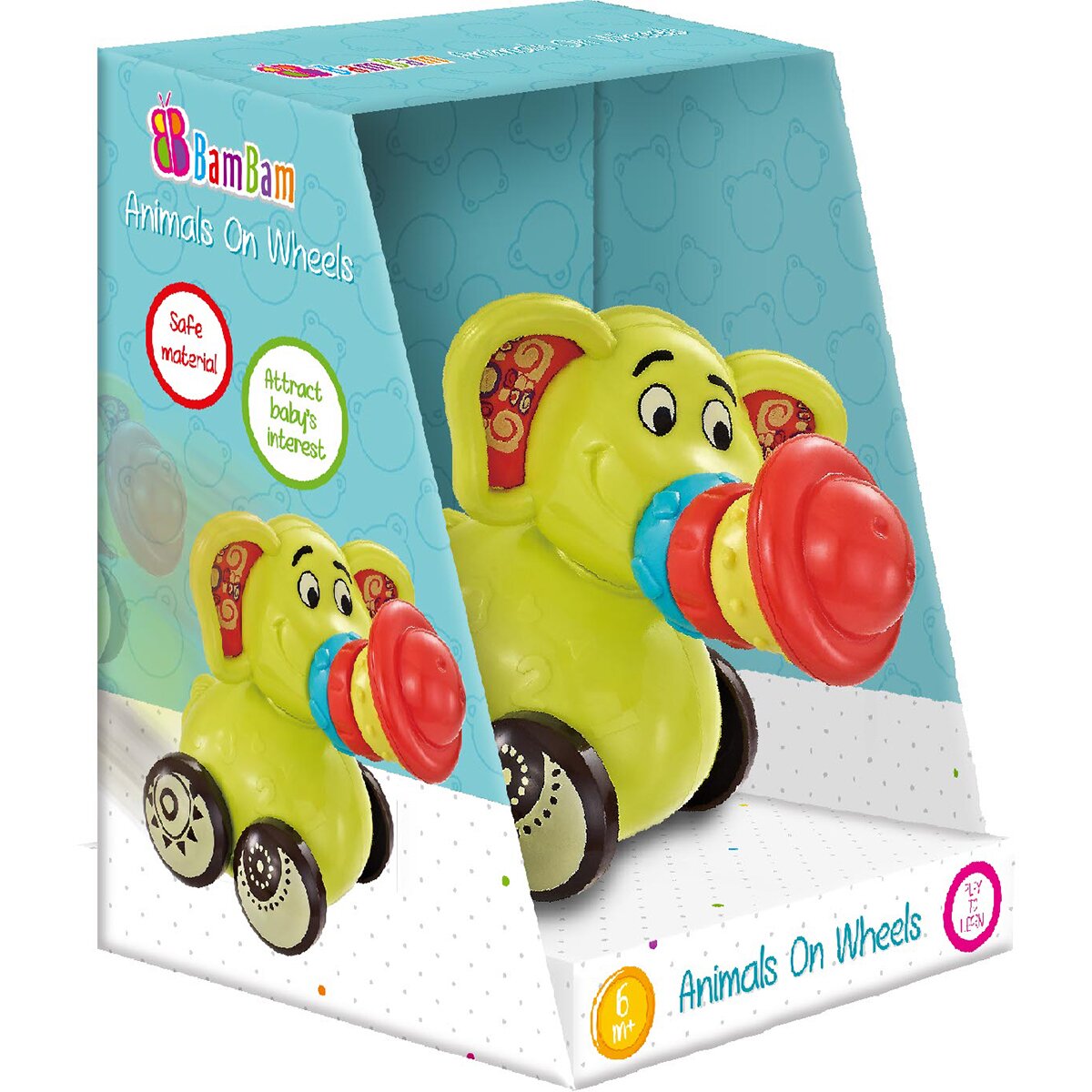 BamBam Jucarie bebelusi Elefant pe roti