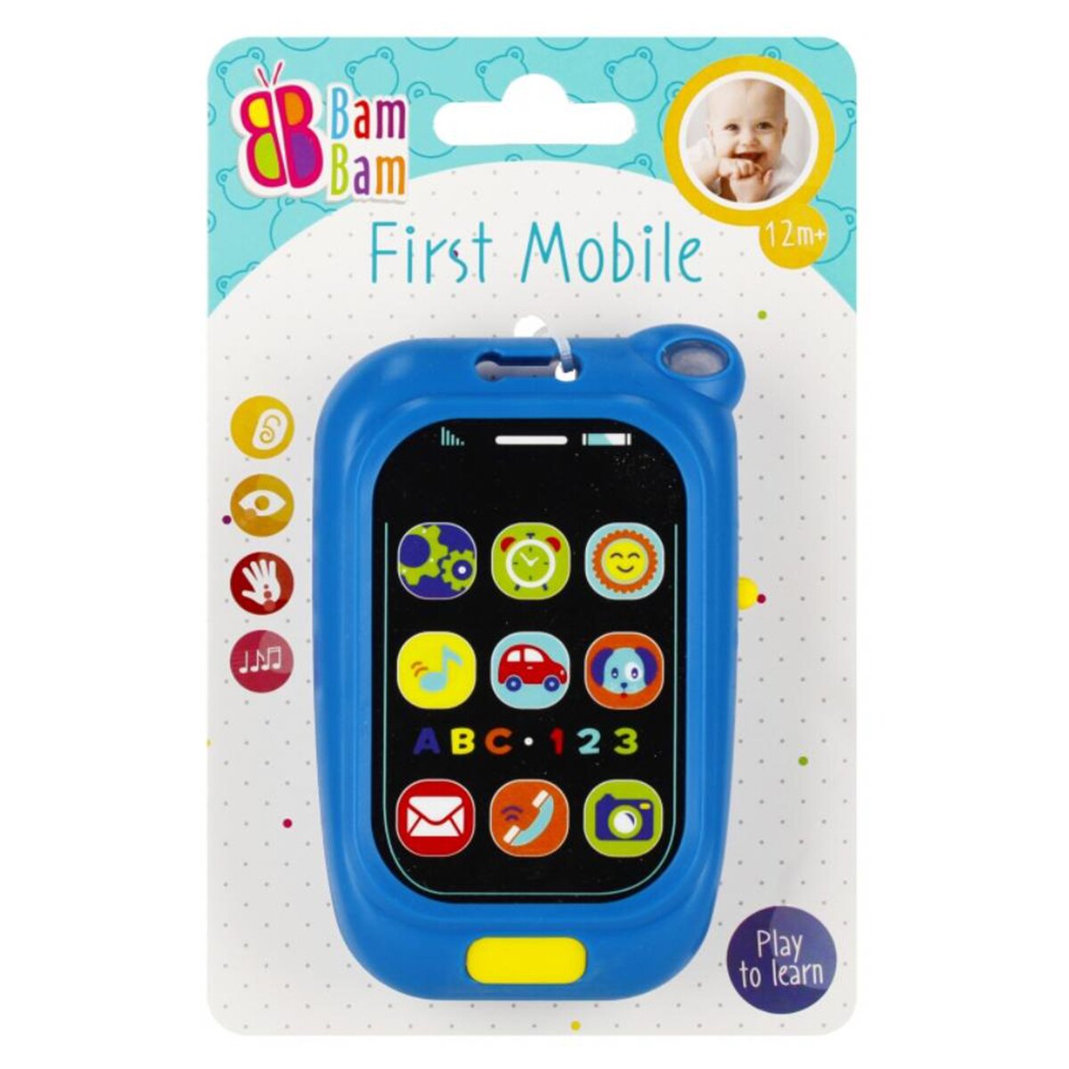 BamBam Jucarie bebelusi Primul meu telefon mobil cu sunete Albastru