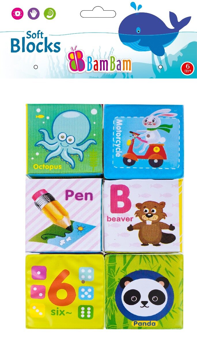 BamBam Jucarie bebelusi Set 6 blocuri moi