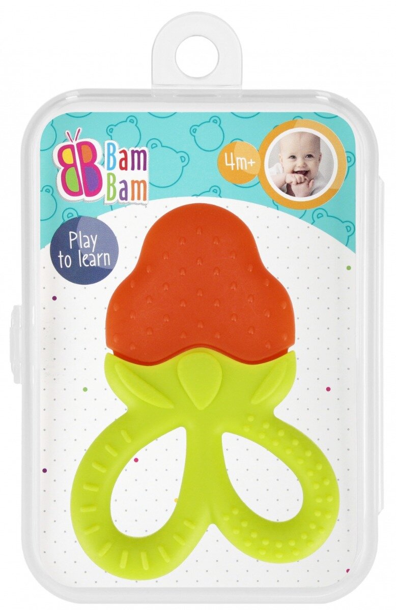 BamBam Jucarie pentru dentitie Capsuna