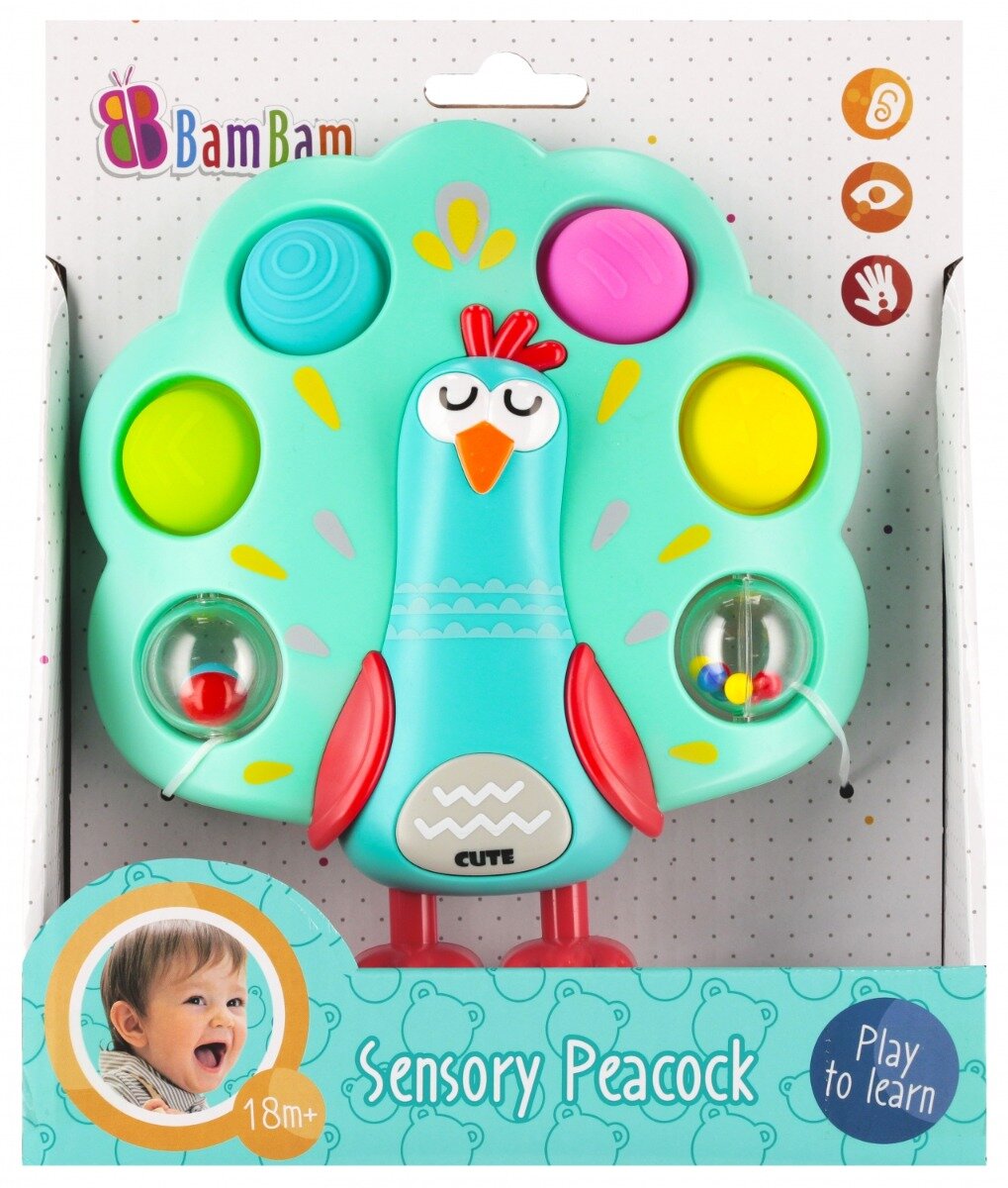 BamBam Jucarie senzoriala Paun
