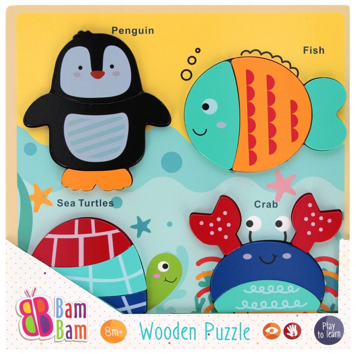 BamBam Puzzle de lemn Animale subacvatice