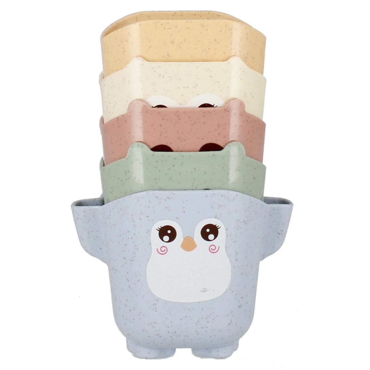 BamBam Set 5 cupe pentru baie Animalute colorate