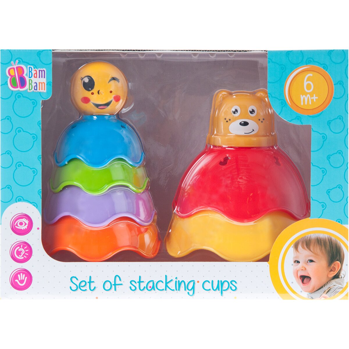 BamBam Set de cupe pentru stivuit