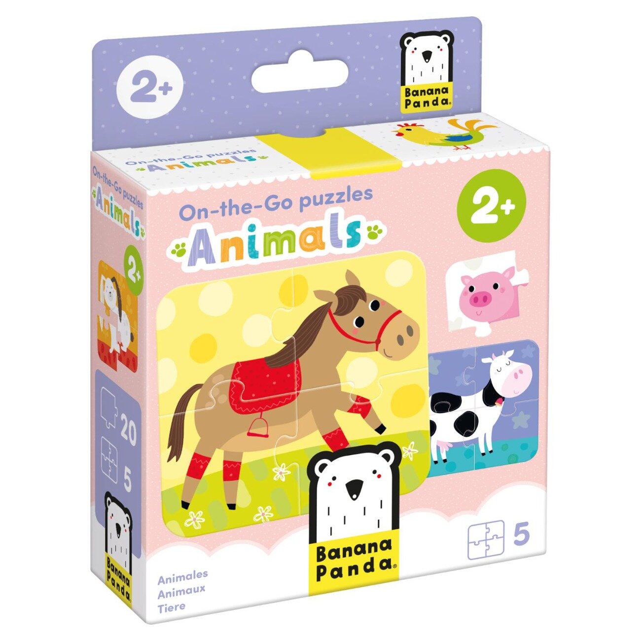 Banana Panda Primul meu puzzle On-The-Go Animale 20 piese