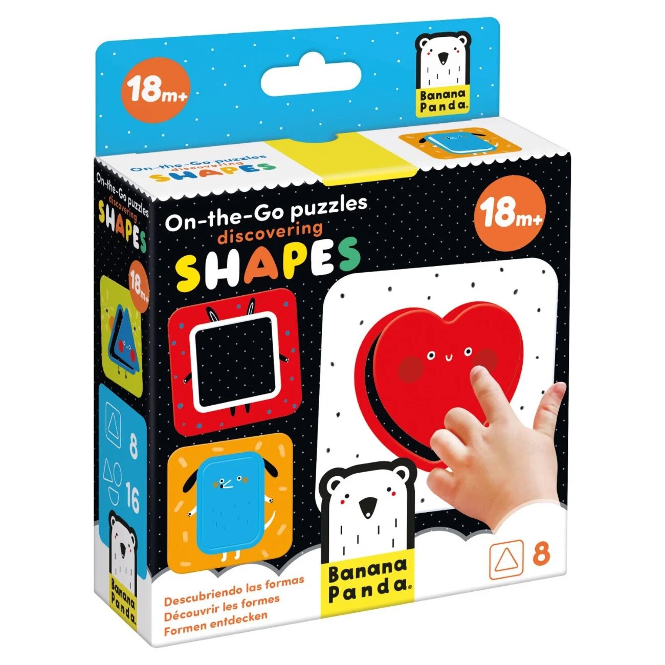 Banana Panda Primul meu puzzle On-The-Go Descopera forme 16 piese